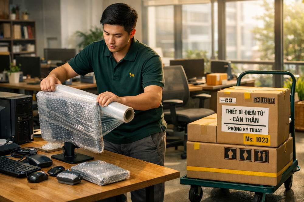 Bọc lót và bảo vệ thiết bị IT, máy tính, server