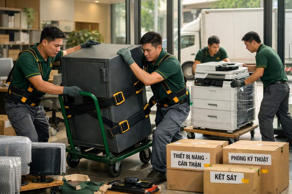 Vận chuyển két sắt, máy photocopy và các thiết bị nặng